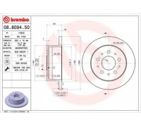 Тормозной диск BREMBO 08.8094.50 08809450 BREMBO - купить в магазине запчастей по Украине