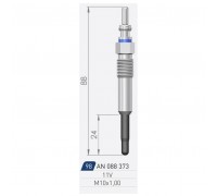 Свеча накаливания A-N PARTS 088 373 088373 A-N PARTS - купить в магазине запчастей по Украине