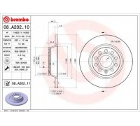 Тормозной диск BREMBO 08.A202.11 08A20211 BREMBO - купить в магазине запчастей по Украине