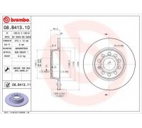 Тормозной диск BREMBO 08.B413.11 08B41311 BREMBO - купить в магазине запчастей по Украине