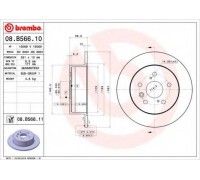 Тормозной диск BREMBO 08.B566.11 08B56611 BREMBO - купити в магазині запчастин по Україні