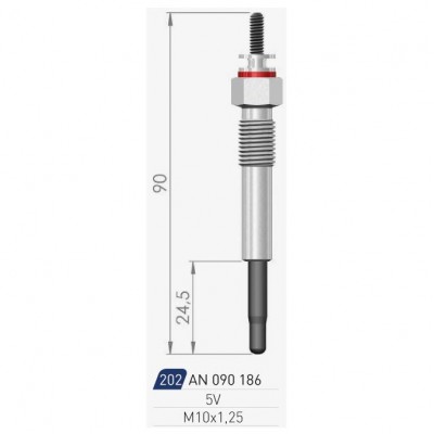 OPEL Свеча накала (двойная спираль) 5V Isuzu 1,5-2 090186 A-N PARTS - купить в магазине запчастей по Украине