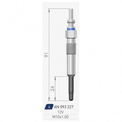 Свеча накаливания 093227 A-N PARTS - купить в магазине запчастей по Украине