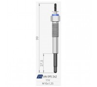 TOYOTA Свеча накала (двойная спираль) 11V 2,0d: Av A-N PARTS 095 242 095242 A-N PARTS - купити в магазині запчастин по Україні