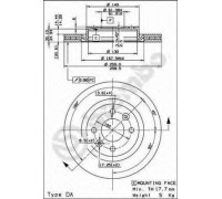 Тормозной диск BREMBO 09.5802.24 09580224 BREMBO - купить в магазине запчастей по Украине