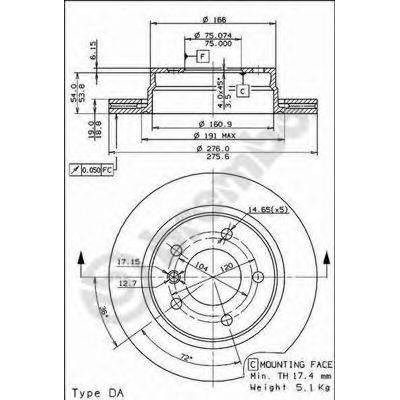 Тормозной диск 09772711 BREMBO - купить в магазине запчастей по Украине