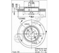 Тормозной диск BREMBO 09.8137.24 09813724 BREMBO - купить в магазине запчастей по Украине