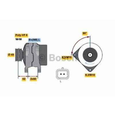 Генератор 0986045241 BOSCH - купить в магазине запчастей по Украине
