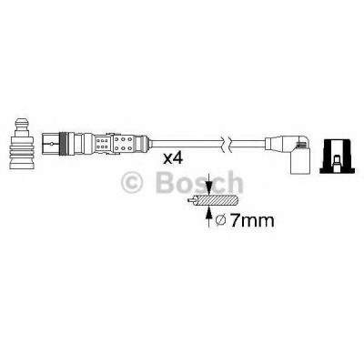 Комплект проводов зажигания 0986356346 BOSCH - купить в магазине запчастей по Украине