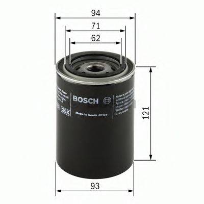 Масляный фильтр 0986452005 BOSCH - купити в магазині запчастин по Україні