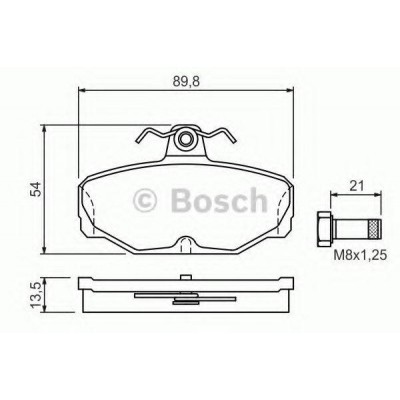 Комплект тормозных колодок, дисковый тормоз 0986469810 BOSCH - купити в магазині запчастин по Україні