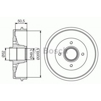 Тормозной барабан 0986477210 BOSCH - купить в магазине запчастей по Украине