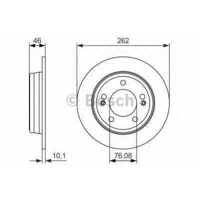 Тормозной диск 0986479052 BOSCH - купить в магазине запчастей по Украине