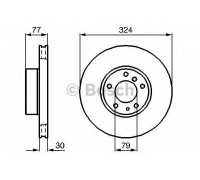 Тормозной диск BOSCH 0 986 479 116 0986479116 BOSCH - купить в магазине запчастей по Украине