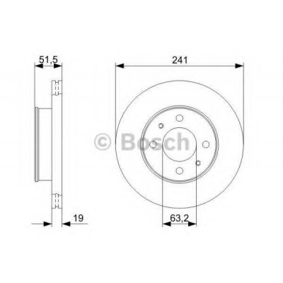 Тормозной диск 0986479377 BOSCH - купить в магазине запчастей по Украине