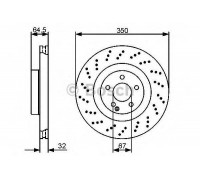 Тормозной диск BOSCH 0 986 479 412 0986479412 BOSCH - купить в магазине запчастей по Украине