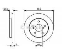 Тормозной диск BOSCH 0 986 479 418 0986479418 BOSCH - купить в магазине запчастей по Украине