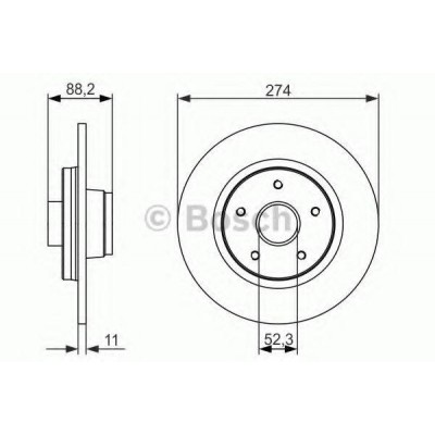 Тормозной диск 0986479695 BOSCH - купить в магазине запчастей по Украине