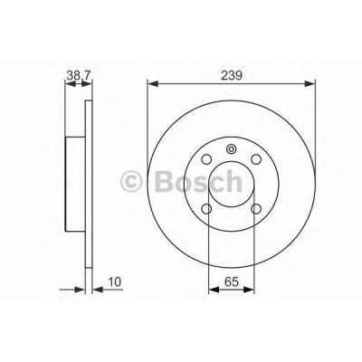 Тормозной диск 0986479824 BOSCH - купить в магазине запчастей по Украине