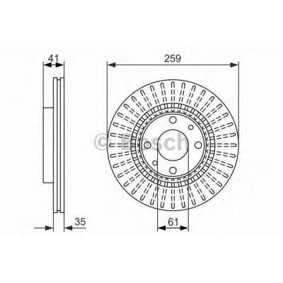 Тормозной диск 0986479833 BOSCH - купить в магазине запчастей по Украине