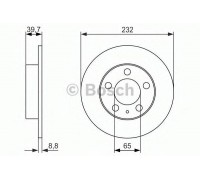 Тормозной диск BOSCH 0 986 479 915 0986479915 BOSCH - купить в магазине запчастей по Украине