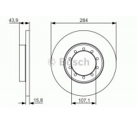 Тормозной диск BOSCH 0 986 479 A34 0986479A34 BOSCH - купити в магазині запчастин по Україні