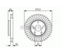 Тормозной диск BOSCH 0 986 479 A62 0986479A62 BOSCH - купить в магазине запчастей по Украине