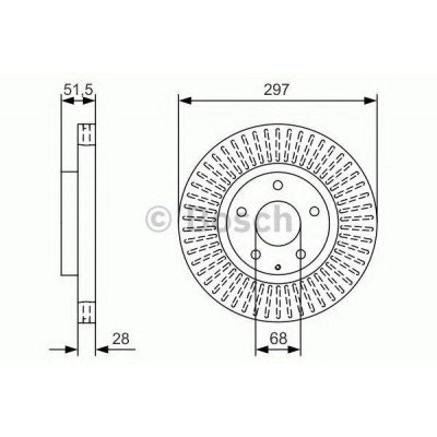 Тормозной диск 0986479B15 BOSCH - купить в магазине запчастей по Украине