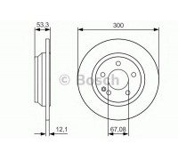 Тормозной диск BOSCH 0 986 479 D12 0986479D12 BOSCH - купити в магазині запчастин по Україні