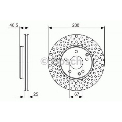 Тормозной диск 0986479R69 BOSCH - купить в магазине запчастей по Украине