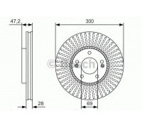Тормозной диск BOSCH 0 986 479 S14 0986479S14 BOSCH - купить в магазине запчастей по Украине