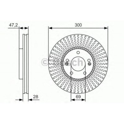 Тормозной диск 0986479S14 BOSCH - купить в магазине запчастей по Украине