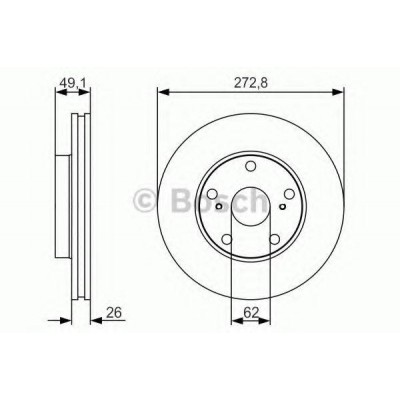 Тормозной диск 0986479S16 BOSCH - купить в магазине запчастей по Украине