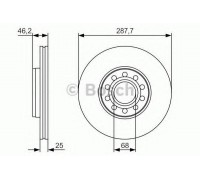 Тормозной диск BOSCH 0 986 479 S19 0986479S19 BOSCH - купить в магазине запчастей по Украине