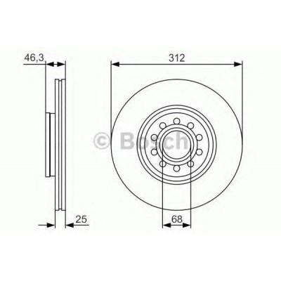 Тормозной диск 0986479S23 BOSCH - купить в магазине запчастей по Украине