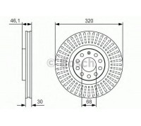 Тормозной диск BOSCH 0 986 479 S30 0986479S30 BOSCH - купить в магазине запчастей по Украине