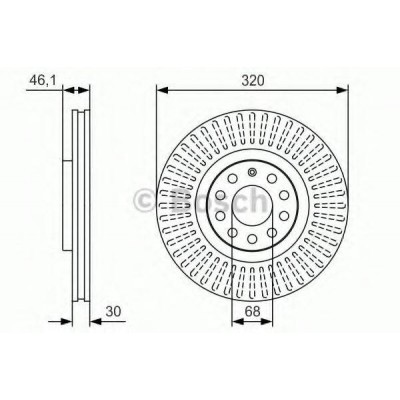 Тормозной диск 0986479S30 BOSCH - купить в магазине запчастей по Украине