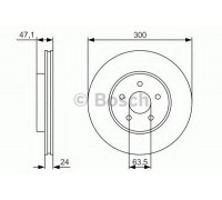 Тормозной диск BOSCH 0 986 479 S48 0986479S48 BOSCH - купить в магазине запчастей по Украине