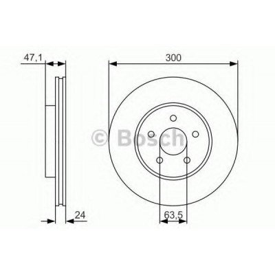 Тормозной диск 0986479S48 BOSCH - купить в магазине запчастей по Украине