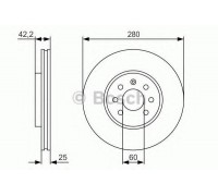 Тормозной диск BOSCH 0 986 479 S55 0986479S55 BOSCH - купить в магазине запчастей по Украине