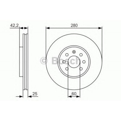 Тормозной диск 0986479S55 BOSCH - купить в магазине запчастей по Украине