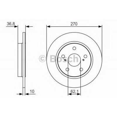 Тормозной диск 0986479S64 BOSCH - купить в магазине запчастей по Украине