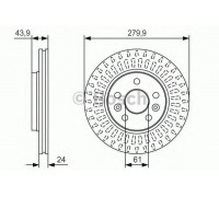 Тормозной диск BOSCH 0 986 479 S66 0986479S66 BOSCH - купить в магазине запчастей по Украине
