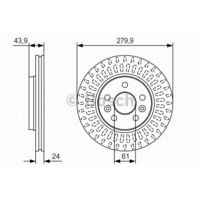 Тормозной диск 0986479S66 BOSCH - купить в магазине запчастей по Украине