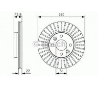 Тормозной диск BOSCH 0 986 479 S90 0986479S90 BOSCH - купить в магазине запчастей по Украине