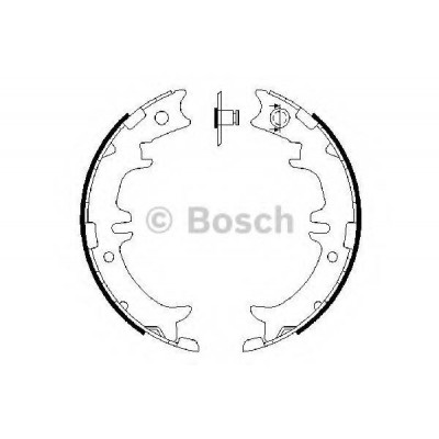 Комплект тормозных колодок, стояночная тормозная система 0986487615 BOSCH - купити в магазині запчастин по Україні