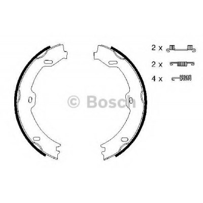 Комплект тормозных колодок, стояночная тормозная система 0986487666 BOSCH - купить в магазине запчастей по Украине