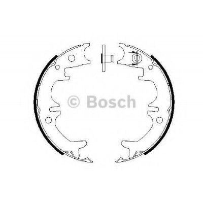 Комплект тормозных колодок, стояночная тормозная система 0986487680 BOSCH - купити в магазині запчастин по Україні