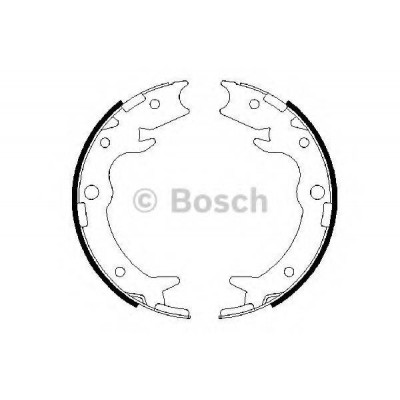 Комплект тормозных колодок, стояночная тормозная система 0986487686 BOSCH - купити в магазині запчастин по Україні