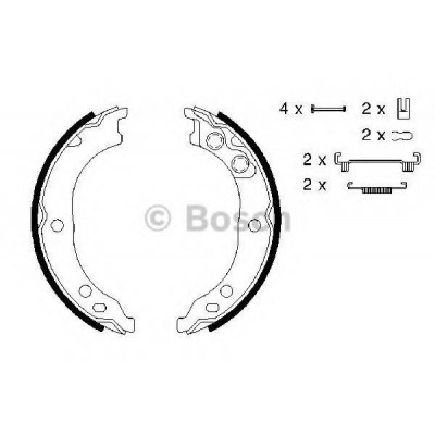 Комплект тормозных колодок, стояночная тормозная система 0986487712 BOSCH - купить в магазине запчастей по Украине